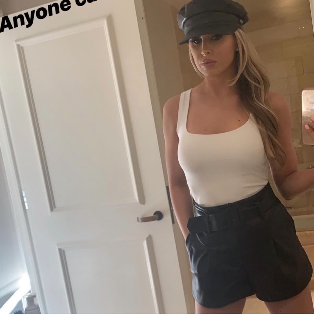 Zara Faux Leather Shorts